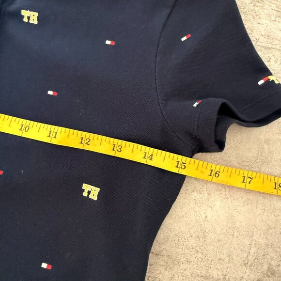 Tommy Hilfiger Womens Polo Shirt Dark Blue Logo Size XS - Picture 6 of 8